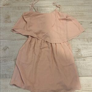 Chic Blush Pink Sleeveless Dress . ( light pink or peach as pictures )